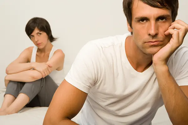 unhappy couple need free hormone imbalance quiz