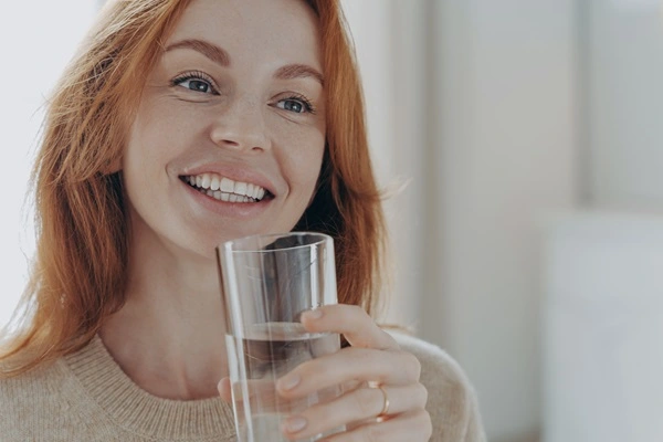 Woman drinking water